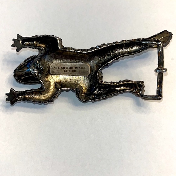 RARE Jumping Frog Belt Buckle By B. Kieselstein-Cord. - Picture 2 of 3